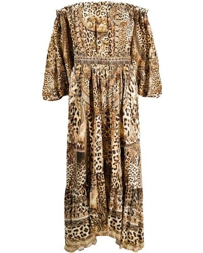 Camilla Kleid mit Leoparden-Print - Natur