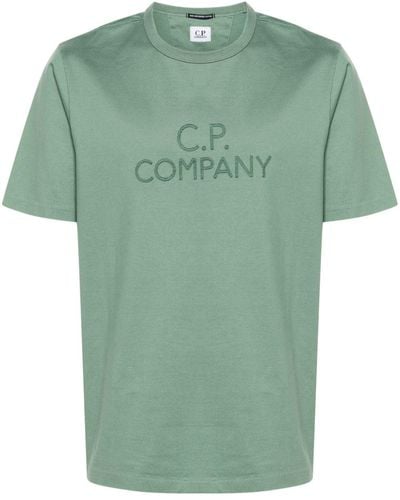 C.P. Company T-shirt en coton à logo brodé - Vert