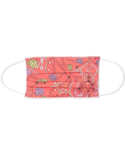 Emilio Pucci Illustration-style Print Face Mask - Pink