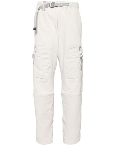 and wander Belted Water-repellent Trousers - White