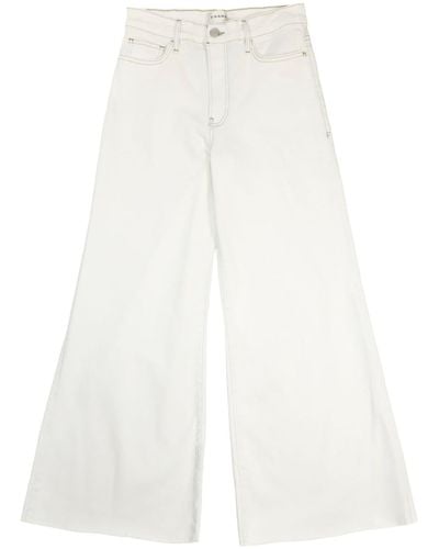 FRAME Le Palazzo Crop Wide-leg Jeans - White