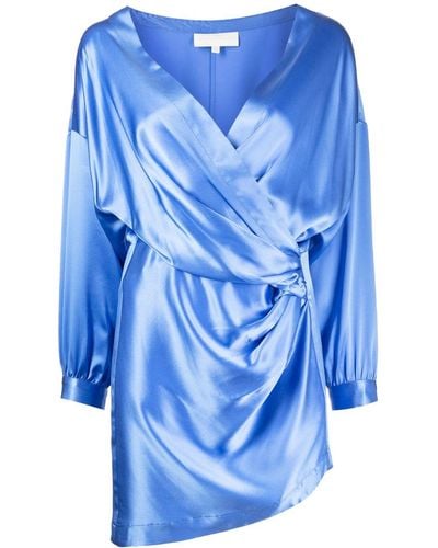 Michelle Mason Mini-jurk Met Gedrapeerd Detail - Blauw