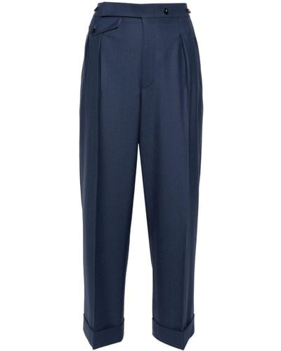 Victoria Beckham Cropped Tailored Pants - Blue