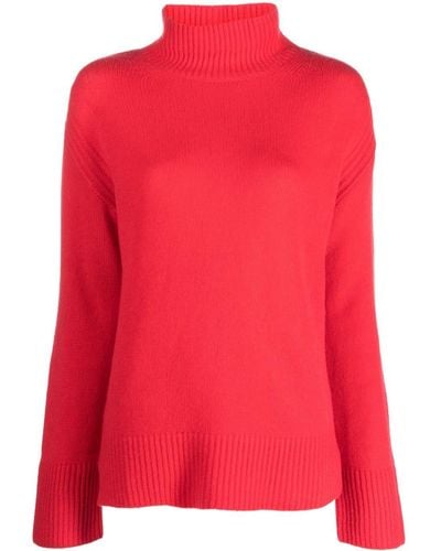 Luisa Cerano High-neck Wool-blend Jumper - Red