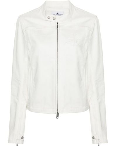 Courreges Iconic Denim Jacket - White