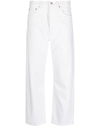 Agolde Cropped Denim Jeans - White
