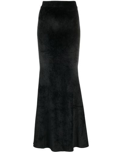 Gcds Velvet Maxi Skirt - Black