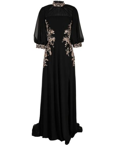 Saiid Kobeisy Sequin-embellishment Long Dress - Black