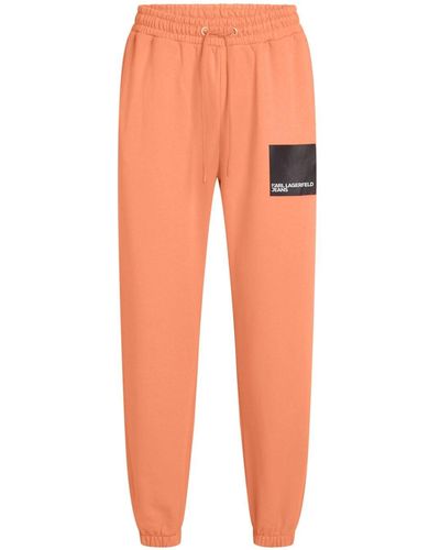 Karl Lagerfeld Pantalones de chándal con logo - Naranja
