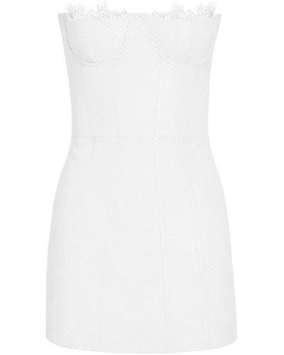 retroféte Amberly Strapless Leather Minidress - White