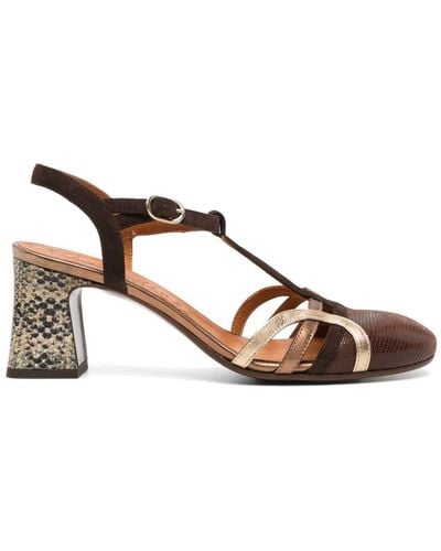 Chie Mihara 55mm Fendy Leather Pumps - Brown