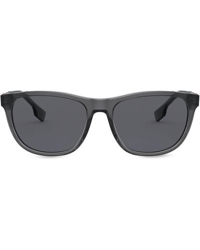 Burberry Sonnenbrille mit eckigem Gestell - Grau