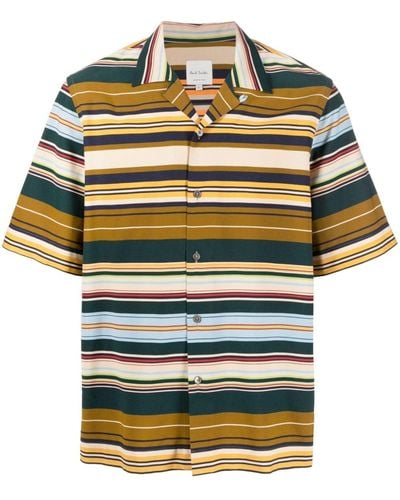 Paul Smith Striped Short-sleeve Shirt - Brown