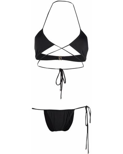 Manokhi Halterneck Bikini Set - Black
