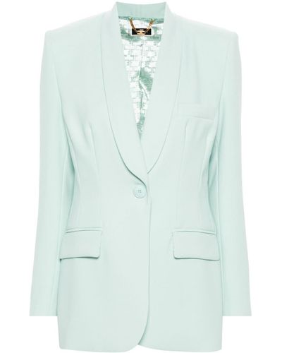 Elisabetta Franchi Blazer en crêpe à simple boutonnage - Vert