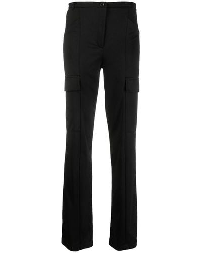 Patrizia Pepe Technical Slim-fit Cargo Trousers - Black
