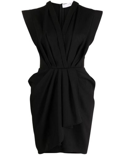IRO Kleid mit V-Ausschnitt - Schwarz