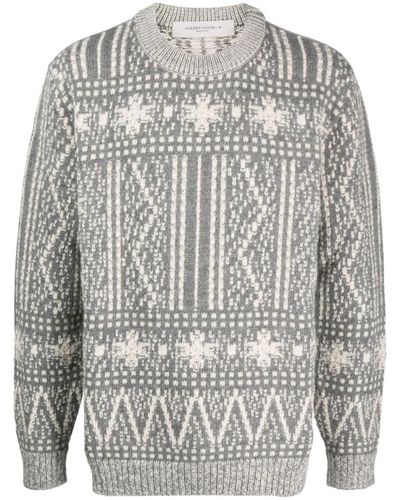 Golden Goose Fair-isle Intarsia-knit Sweater - Grey