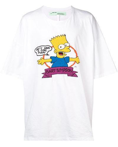 Off-White c/o Virgil Abloh Bart Simpson T-shirt - Wit