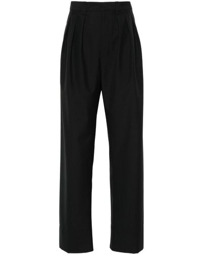 Lemaire Pantalon Met Geplooid Detail - Zwart
