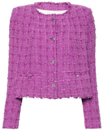 IRO Raceli Tweed Jacket - Purple