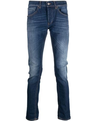 Dondup Mid-rise Straight-leg Jeans - Blue