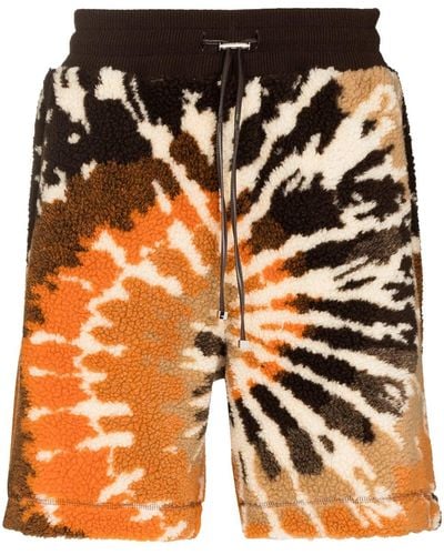 Amiri Fleece-Shorts mit Batikmuster - Braun