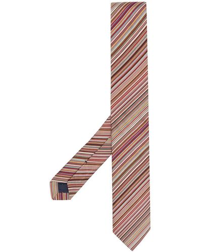 Paul Smith Artist Stripe Tie - Red
