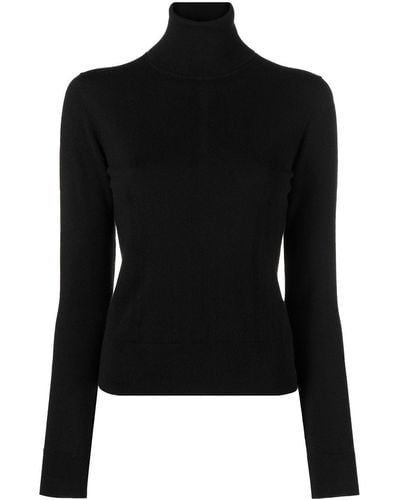 JOSEPH High-neck Cashmere-blend Sweater - Black