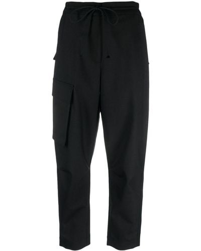 Tela Flannel Cargo Trousers - Black