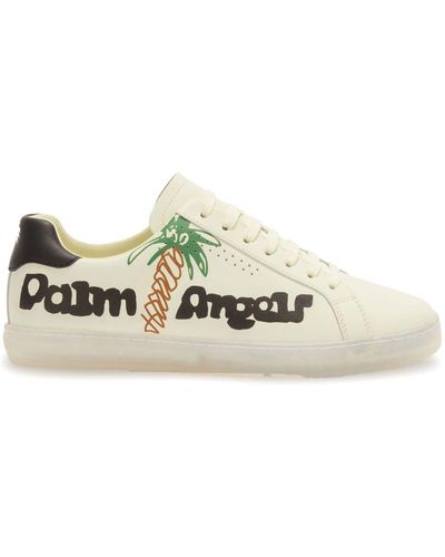 Palm Angels Sneakers Met Palmboomprint - Wit