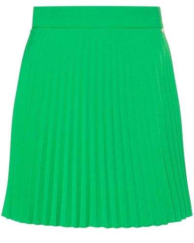 Nissa High-waisted Pleated Miniskirt - Green