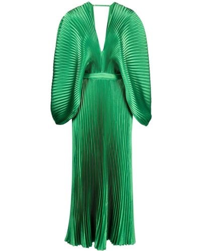 L'idée Versaille Pleated Gown - Green