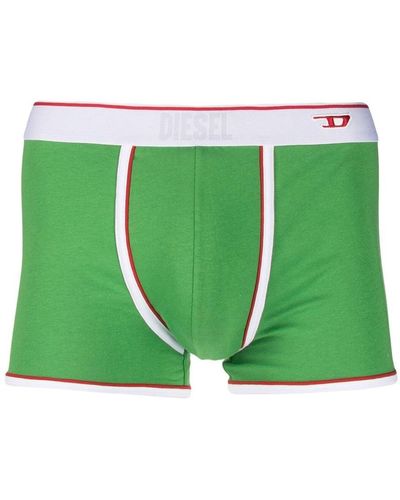 DIESEL Shorts mit Logo-Patch - Grün