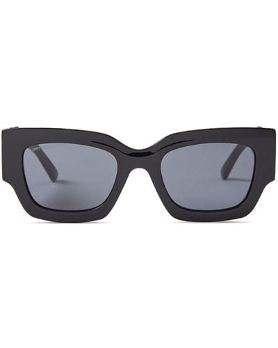 Jimmy Choo Nena Rectangle-frame Sunglasses - Blue