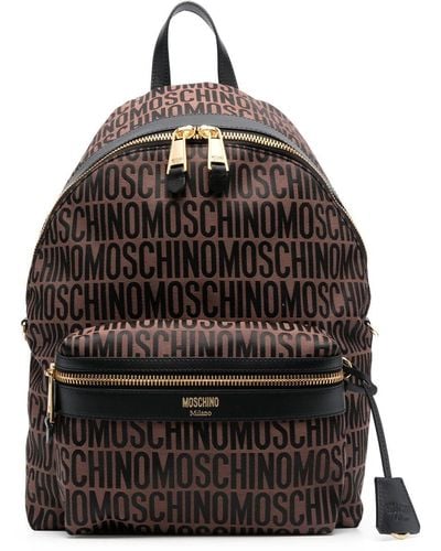 Moschino Logo-print Backpack - Black