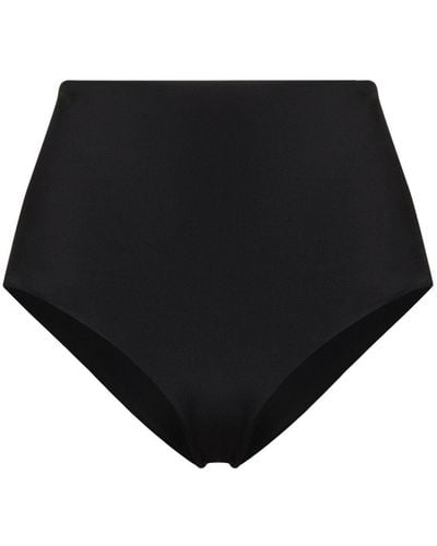 Form and Fold The Rise High-waist Bikini Bottoms - Black