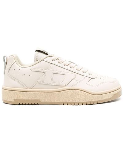 DIESEL S-ukiyo V2 Leather Trainers - Natural