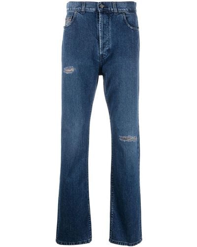 Missoni Straight Jeans With A Worn Effect - Blue