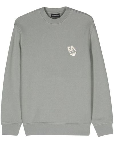 Emporio Armani Sweatshirt mit Logo-Stickerei - Grau