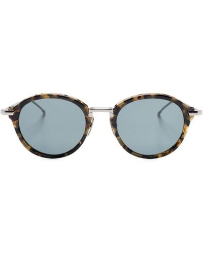 Thom Browne Tortoiseshell Round-frame Sunglasses - Brown