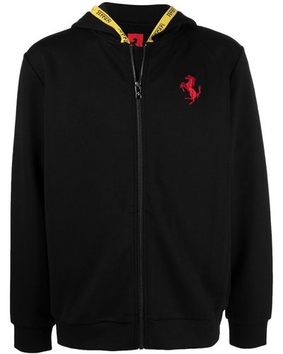 Ferrari Hoodie Met Rits - Zwart