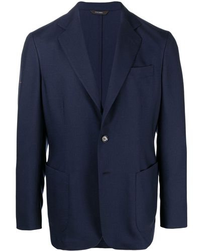 Colombo カシミア シングルジャケット - ブルー