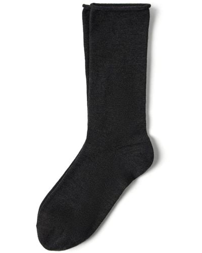 Brunello Cucinelli Wool-blend Calf Socks - Black