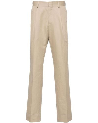 Brioni Mid-rise Tailored Trousers - Natural