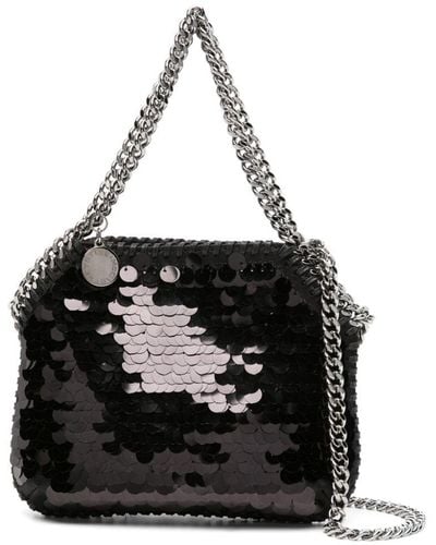 Stella McCartney Mini Falabella Sequin-embellished Bag - Black
