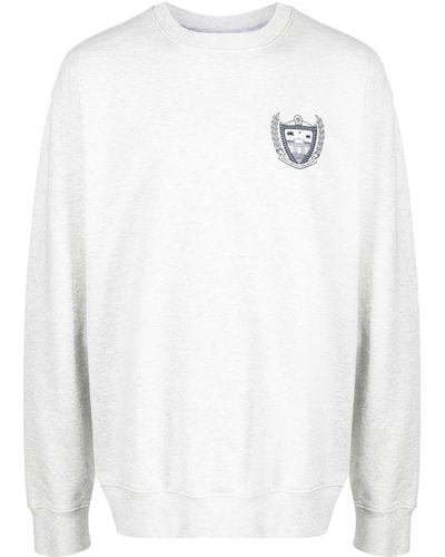 Sporty & Rich Logo Crew-neck Sweatshirt - Grey