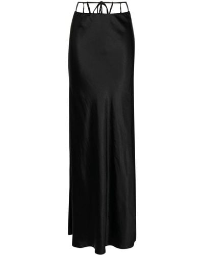 Rachel Gilbert Ryder Satin High-waisted Skirt - Black