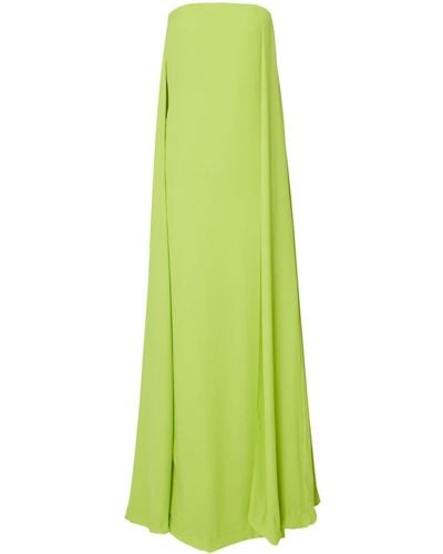 Carolina Herrera Strapless Pleat-detail Maxi Dress - Green