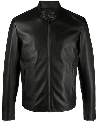 Sandro Anthony Leather Jacket - Black